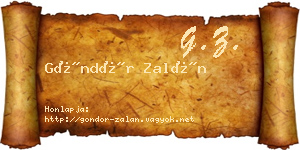 Göndör Zalán névjegykártya