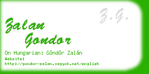 zalan gondor business card